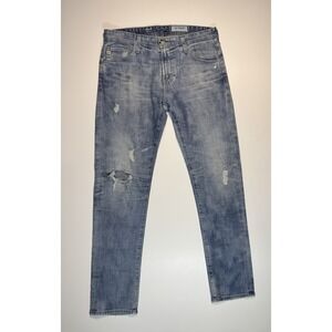 AG Jeans Light Blue‎ Tellis Modern Slim Ag-ed Distressed Denim Jeans 33x32